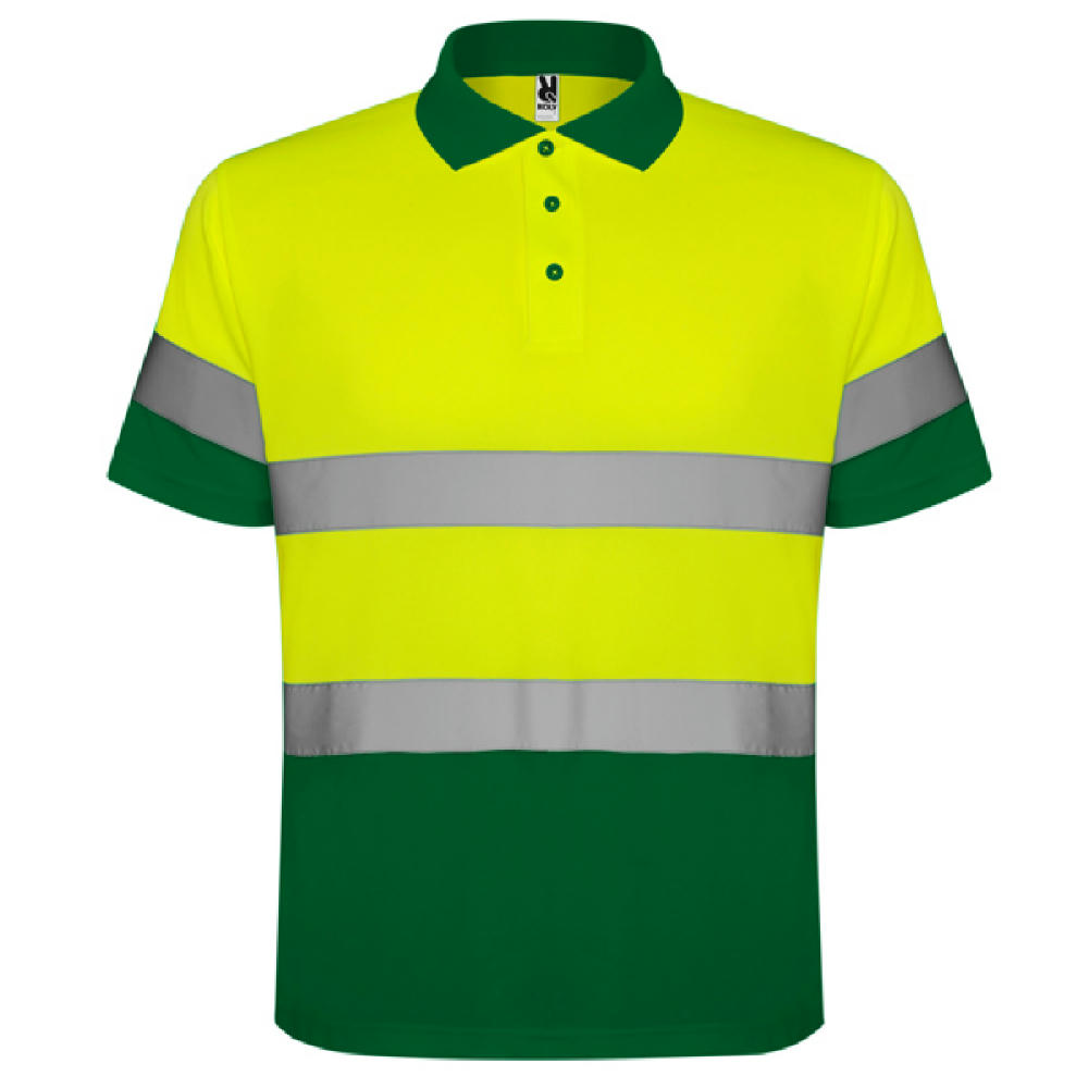 AV POLARIS POLO SHIRT S/3XL GARDEN GREEN/FLUOR YELLOW