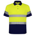 AV POLO-SHIRT POLARIS S/S NAVYBLAU/FLUOR GELB