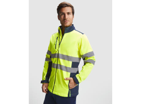 AV SOFTSHELL ANTARES S/3XL NAVYBLAU/FLUOR GELB