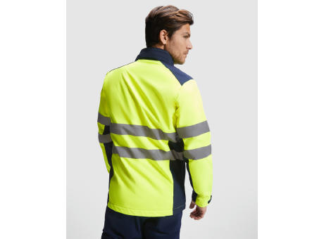 AV SOFTSHELL ANTARES S/XXL NAVYBLAU/FLUOR GELB