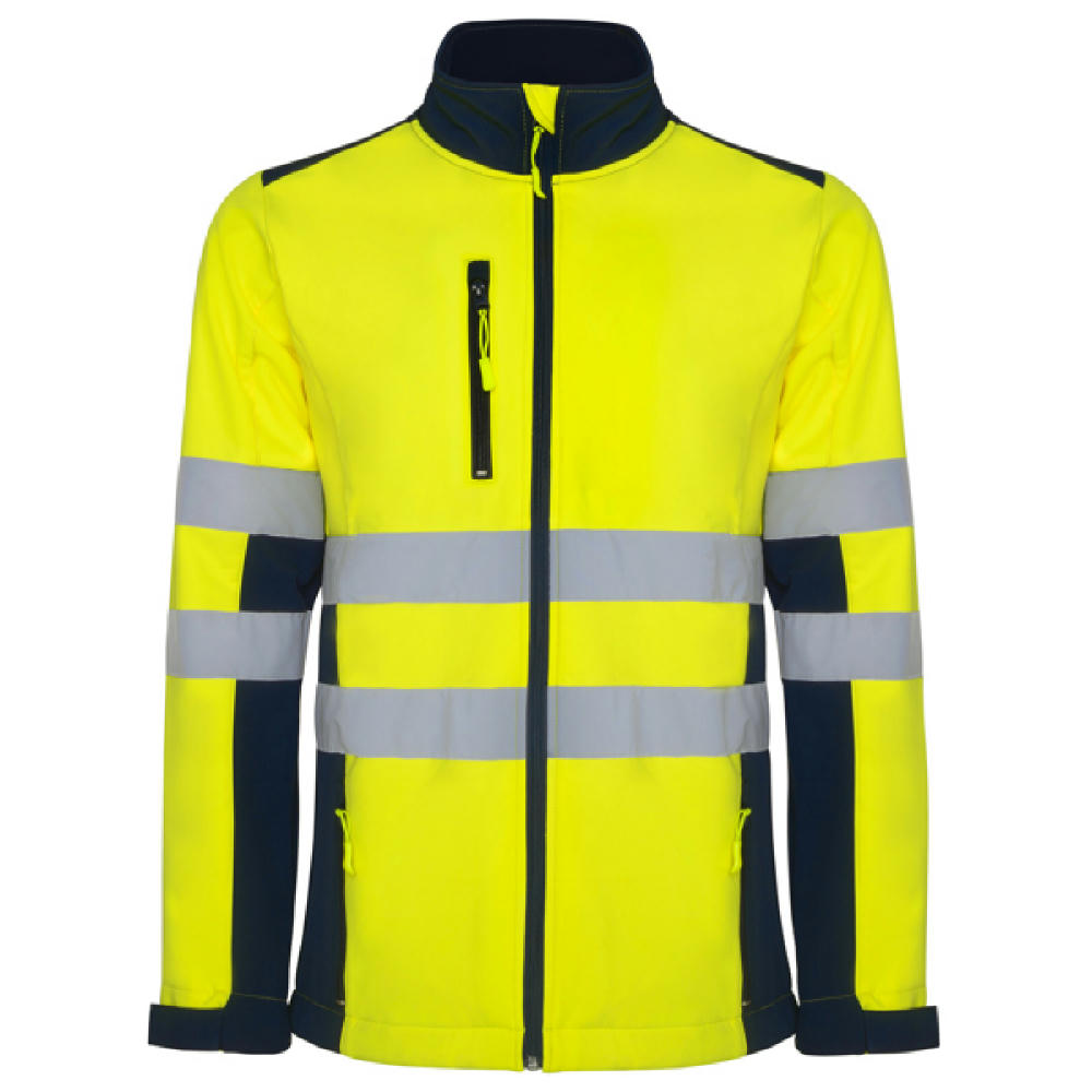 AV SOFTSHELL ANTARES S/XXL NAVYBLAU/FLUOR GELB