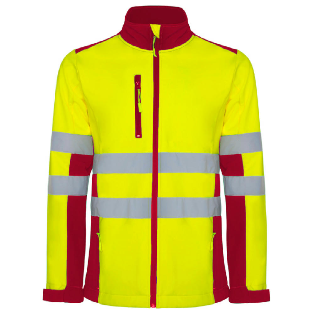 HV ANTARES SOFTSHELL S/S JOB RED/FLUOR YELLOW