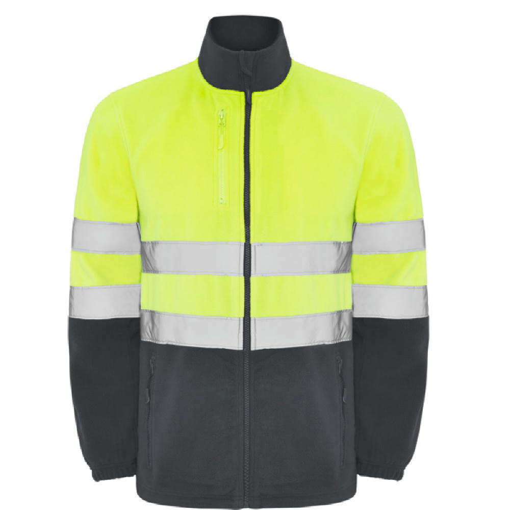 AV ALTAIR FLEECE JACKET S/L LEAD/FLUOR YELLOW