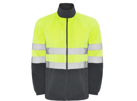 AV ALTAIR FLEECE JACKET S/L LEAD/FLUOR YELLOW