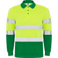 AV POLARIS LONG SLEEVE POLO SHIRT S/S GARDEN GREEN/FLUOR YELLOW