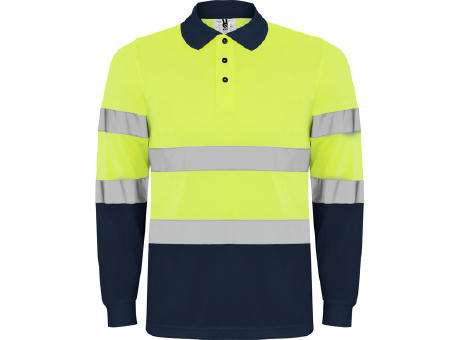 AV POLO POLARIS LANGEÄRMEL S/XL NAVY-FLUOR GELB