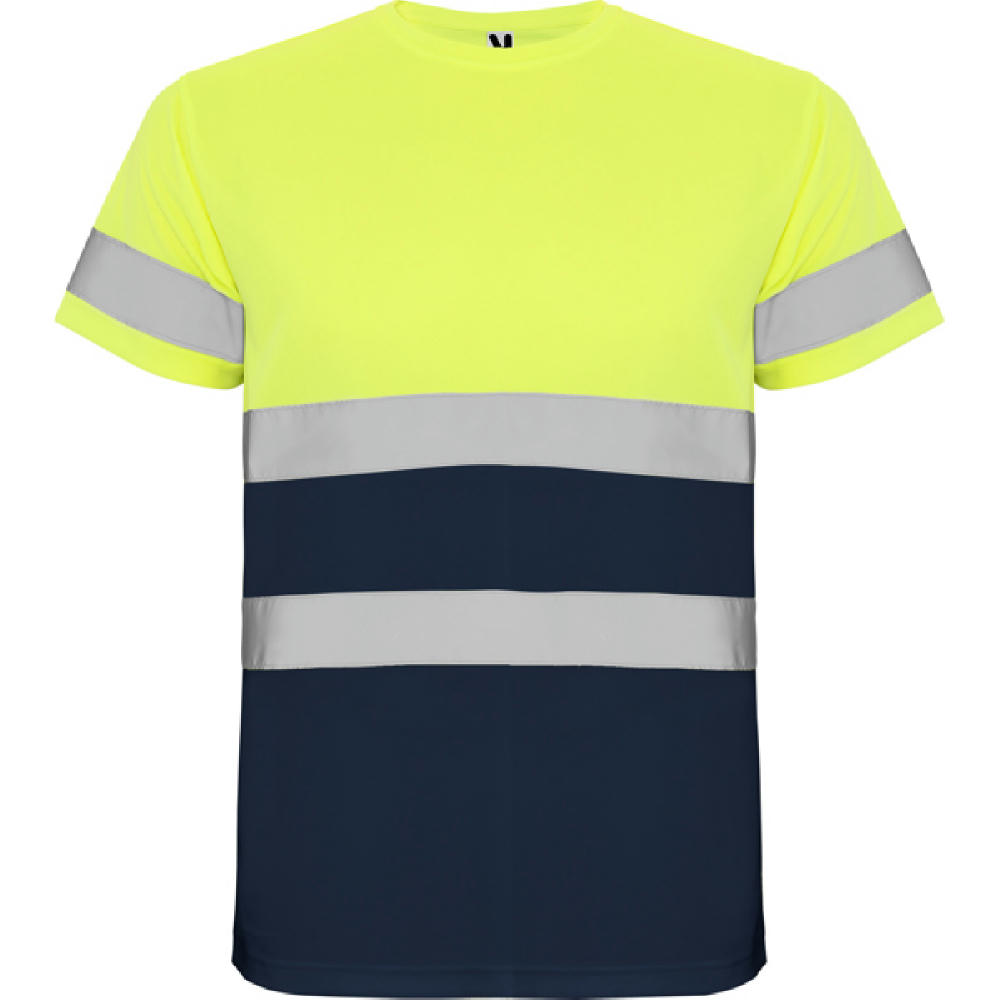 AV DELTA T-SHIRT S/S NAVY BLUE/FLUOR YELLOW