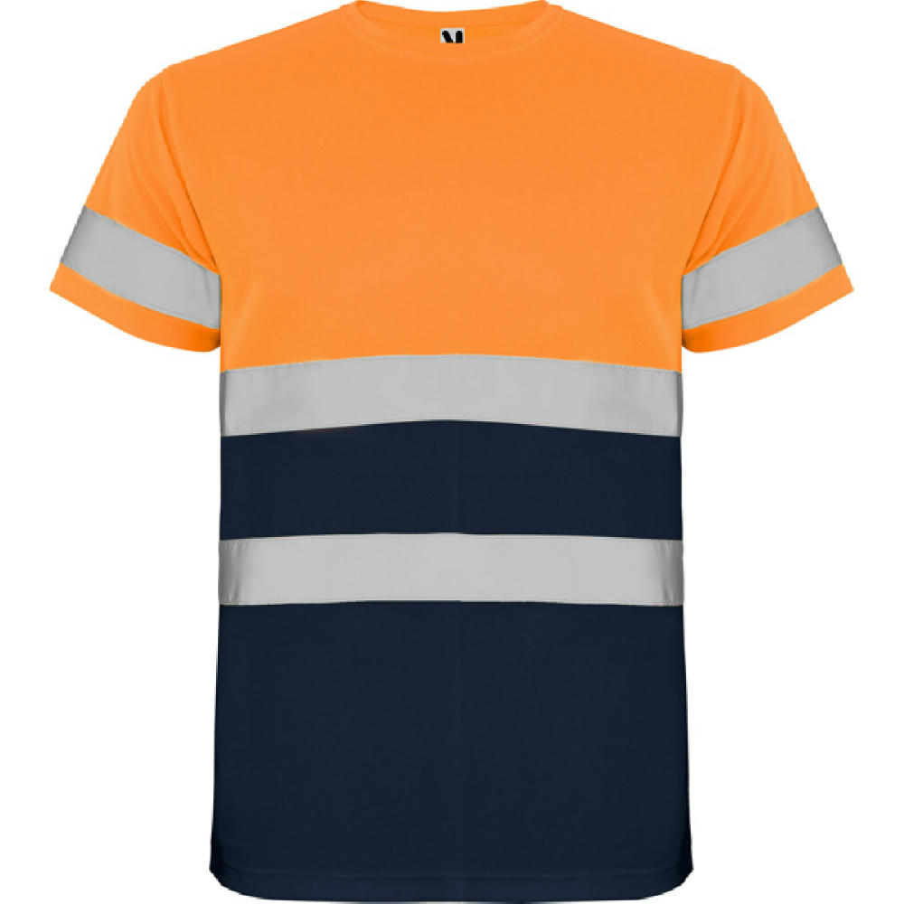 AV DELTA T-SHIRT S/4XL NAVY BLUE/FLUOR ORANGE