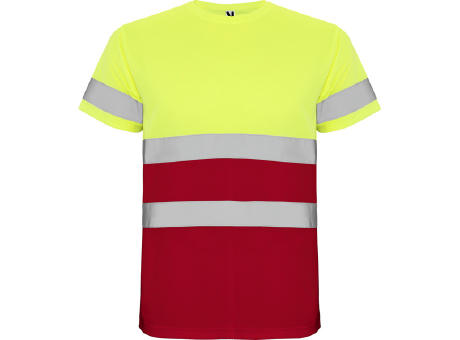 HV DELTA T-SHIRT S/XXL JOB RED/FLUOR YELLOW