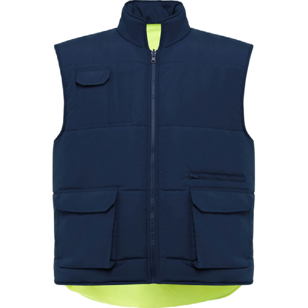 PERSEI REVERSIBLE VEST S/3XL NAVY BLUE/FLUOR YELLOW