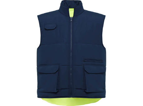 PERSEI REVERSIBLE VEST S/4XL NAVY BLUE/FLUOR YELLOW