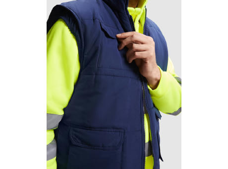 PERSEI REVERSIBLE VEST S/3XL NAVY BLUE/FLUOR YELLOW