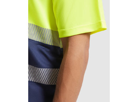 VEGA POLO SHIRT S/S NAVY BLUE/FLUOR YELLOW