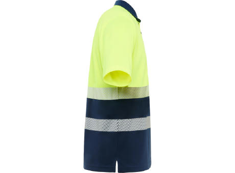 VEGA POLO SHIRT S/S NAVY BLUE/FLUOR YELLOW