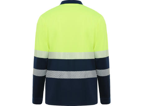 VEGA LONG SLEEVE POLO SHIRT S/S NAVY BLUE/FLUOR YELLOW