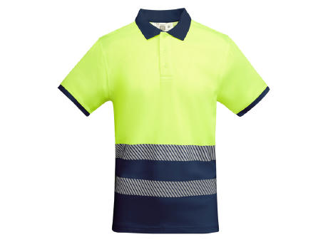 AV ATRIO POLO SHIRT S/3XL NAVY BLUE/FLUOR YELLOW