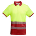 HV ATRIO POLO SHIRT S/S JOB RED/FLUOR YELLOW