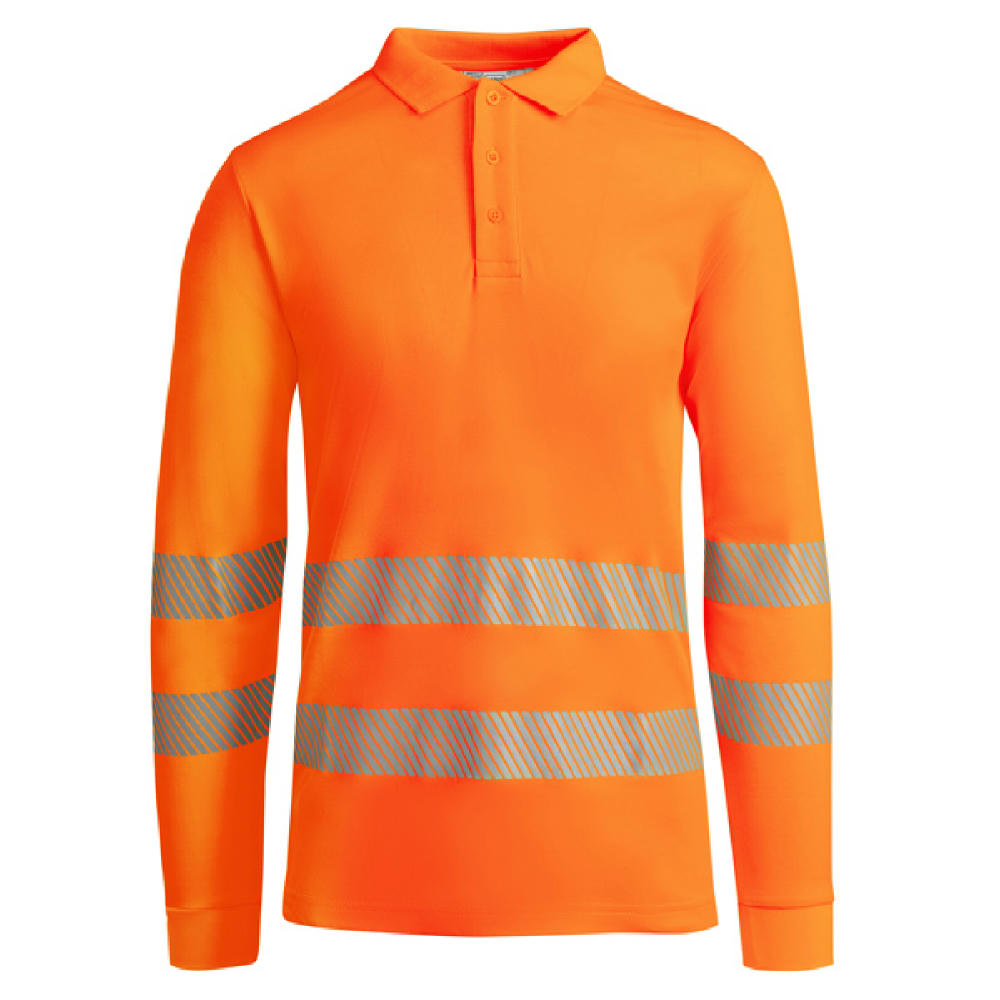 AV ATRIO LONG SLEEVE POLO SHIRT S/S FLUOR ORANGE