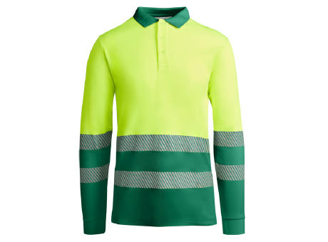 AV ATRIO LONG SLEEVE POLO SHIRT S/L GARDEN GREEN/FLUOR YELLOW