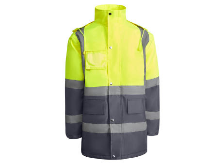 AV MERAK PARKA S/XL LEAD/FLUOR YELLOW