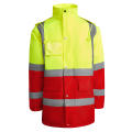 HV MERAK PARKA S/S JOB RED/FLUOR YELLOW