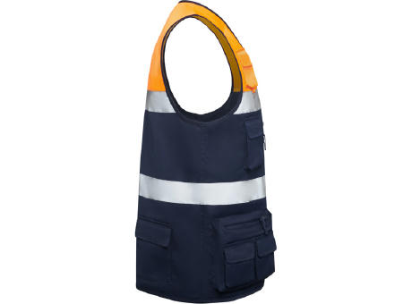 HV VEST BETA S/S NAVY BLUE/FLUOR YELLOW