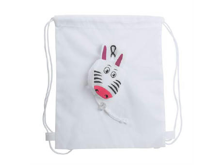 ELANIO FOLDABLE DRAWSTRING BAG ZEBRA