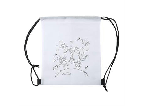 TURCAZ DRAWSTRING BAG WHITE