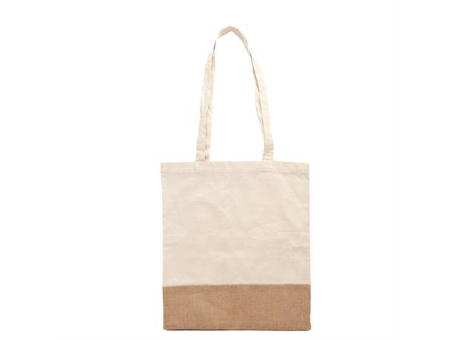 WAVE COTTON/JUTE BAG GREIGE