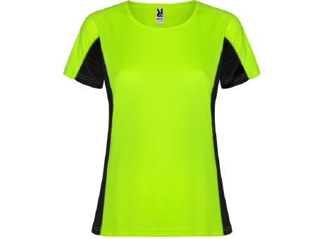 T-SHIRT SHANGHAI WOMAN S/S FLUOR GRÜN/SCHWARZ