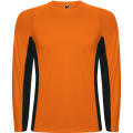 T-SHIRT SHANGHAI LANGEÄRMEL S/S FLUOR ORANGE/SCHWARZ