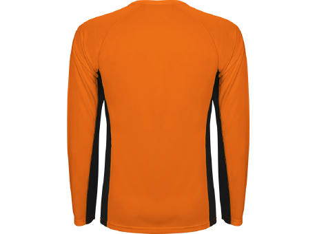 T-SHIRT SHANGHAI LANGEÄRMEL S/S FLUOR ORANGE/SCHWARZ