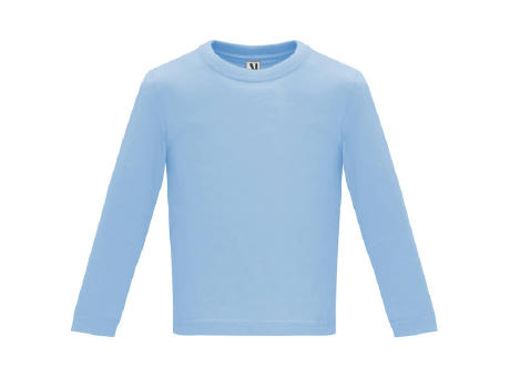 BABY LONG SLEEVE T-SHIRT S/6 MONTHS SKY BLUE