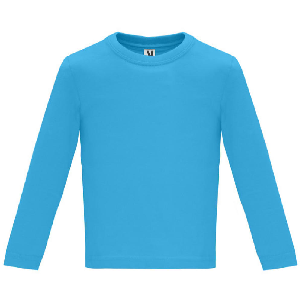 BABY LONG SLEEVE T-SHIRT S/6 MONTHS TURQUOISE