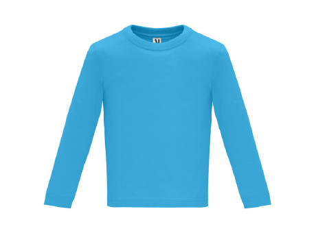 BABY LONG SLEEVE T-SHIRT S/6 MONTHS TURQUOISE