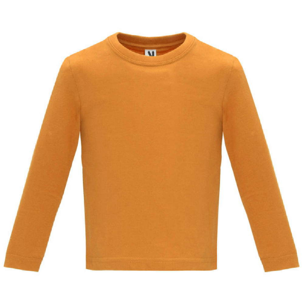 BABY LONG SLEEVE T-SHIRT S/6 MONTHS ORANGE