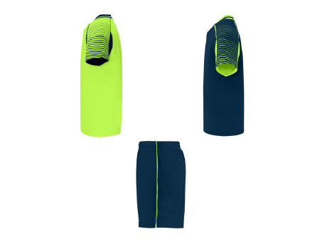 JUVE SPORT SET S/S FLUOR GREEN/NAVY BLUE