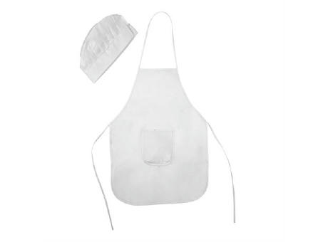 JAMIE APRON/HAT SET KID ONE SIZE WHITE