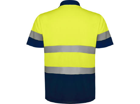 AV POLO-SHIRT POLARIS S/S NAVYBLAU/FLUOR GELB