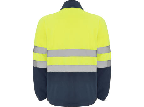 AV ALTAIR FLEECE JACKET S/S NAVY BLUE/FLUOR YELLOW