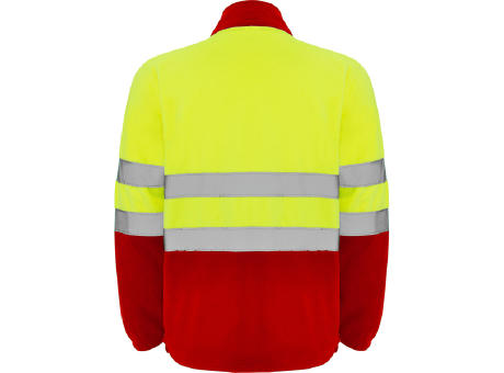 HV ALTAIR FLEECE JACKET S/S JOB RED/FLUOR YELLOW