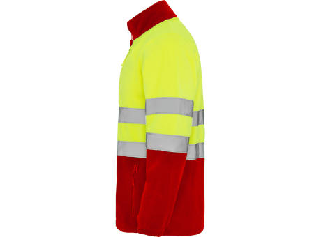 HV ALTAIR FLEECE JACKET S/S JOB RED/FLUOR YELLOW