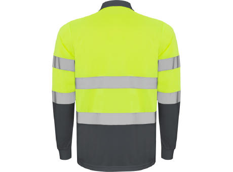 AV POLARIS LONG SLEEVE POLO SHIRT S/S LEAD/FLUOR YELLOW