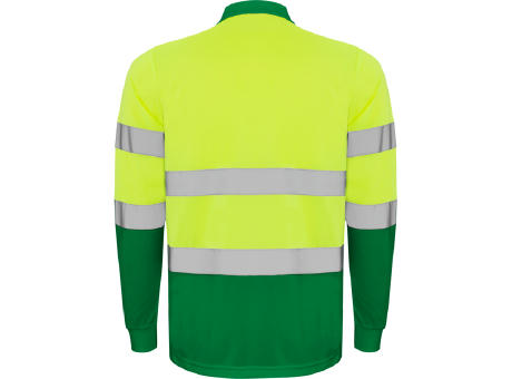 AV POLARIS LONG SLEEVE POLO SHIRT S/S GARDEN GREEN/FLUOR YELLOW