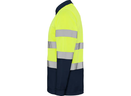 AV POLO POLARIS LANGEÄRMEL S/S NAVY-FLUOR GELB