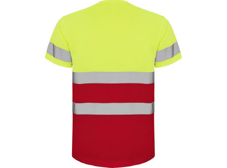 HV DELTA T-SHIRT S/M JOB RED/FLUOR YELLOW