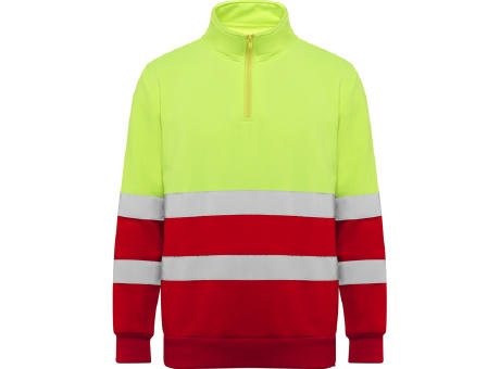 HV SPICA SWEATSHIRT S/XL JOB RED/FLUOR YELLOW