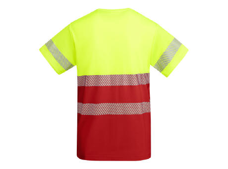 HV TAURI T-SHIRT S/XL JOB RED/FLUOR YELLOW