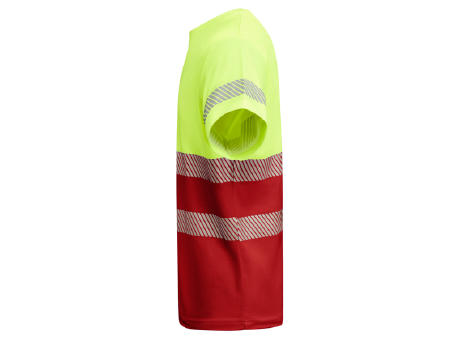 HV TAURI T-SHIRT S/XL JOB RED/FLUOR YELLOW