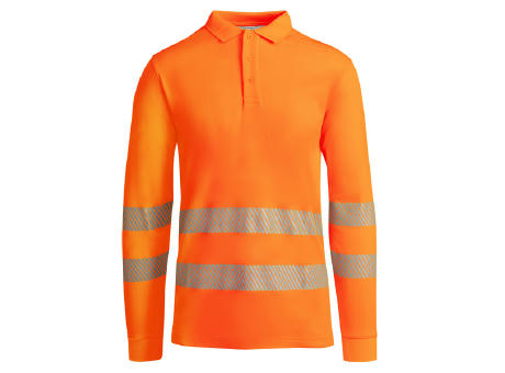 AV ATRIO LONG SLEEVE POLO SHIRT S/S FLUOR ORANGE